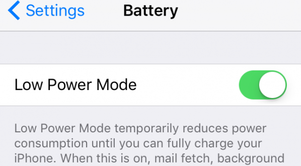 طريقة تفعيل نمط الطاقة المنخفضة على iOS 9